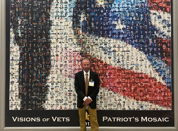 Willis Arnold at Flag Portrait for 2022 National Cyber Summit.