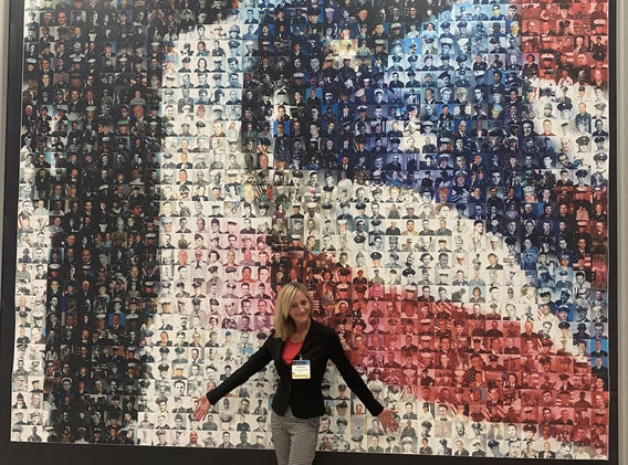 Patricia Giesler at Flag Portrait