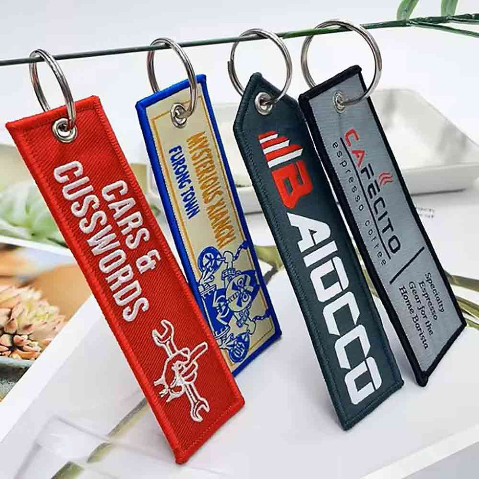 fabric keychains customized company logo
