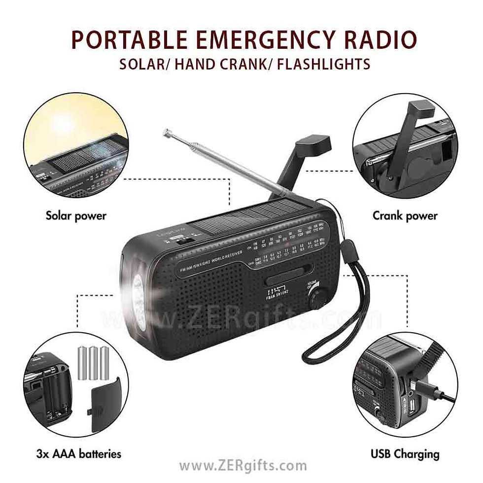 Radio environmentally friendly solar camping