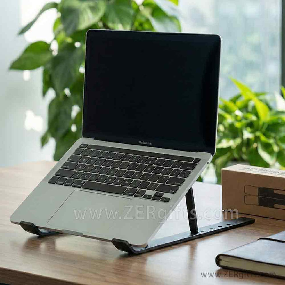 Laptop tablet holder logo applied