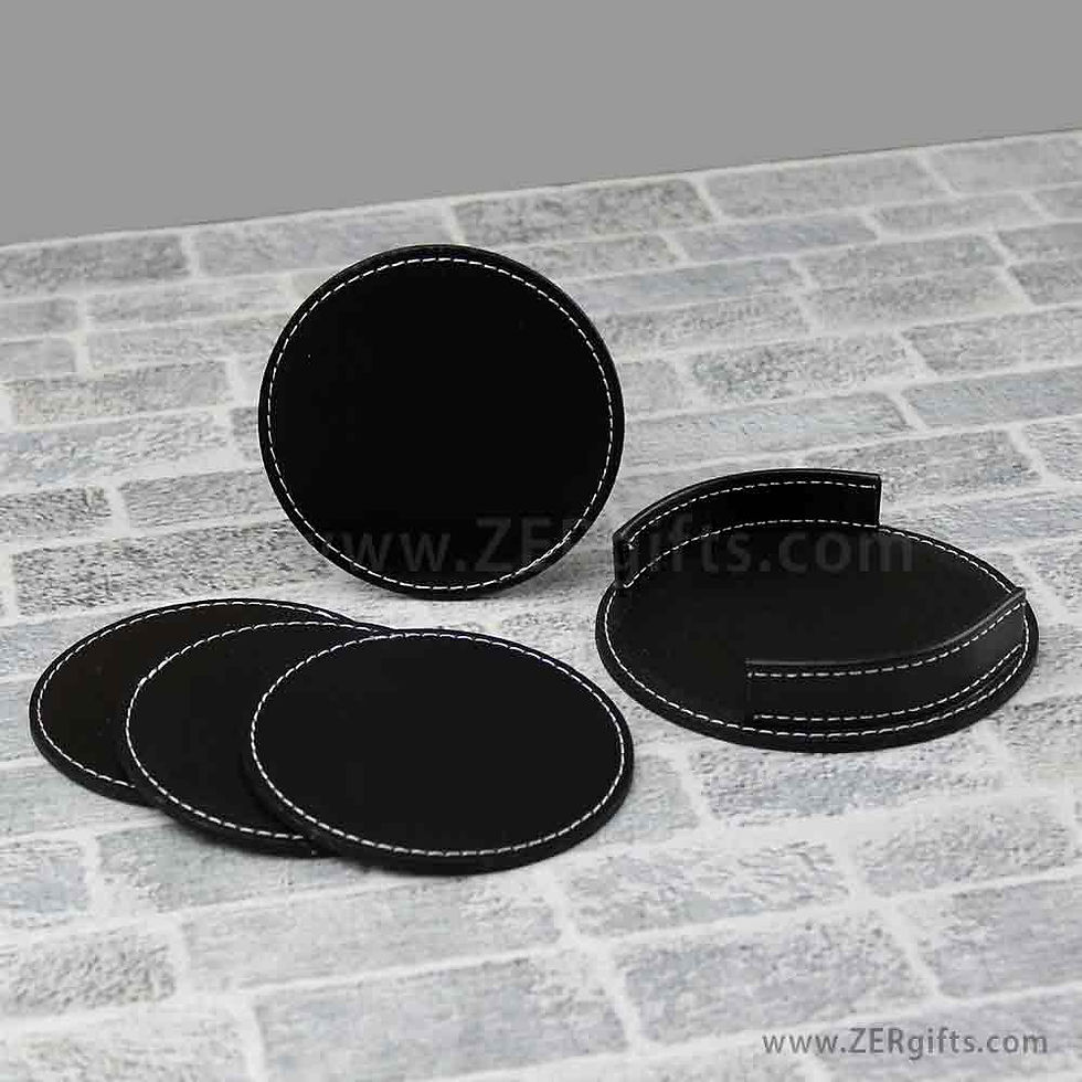 Thumbnail: Leather mug coaster giveaway