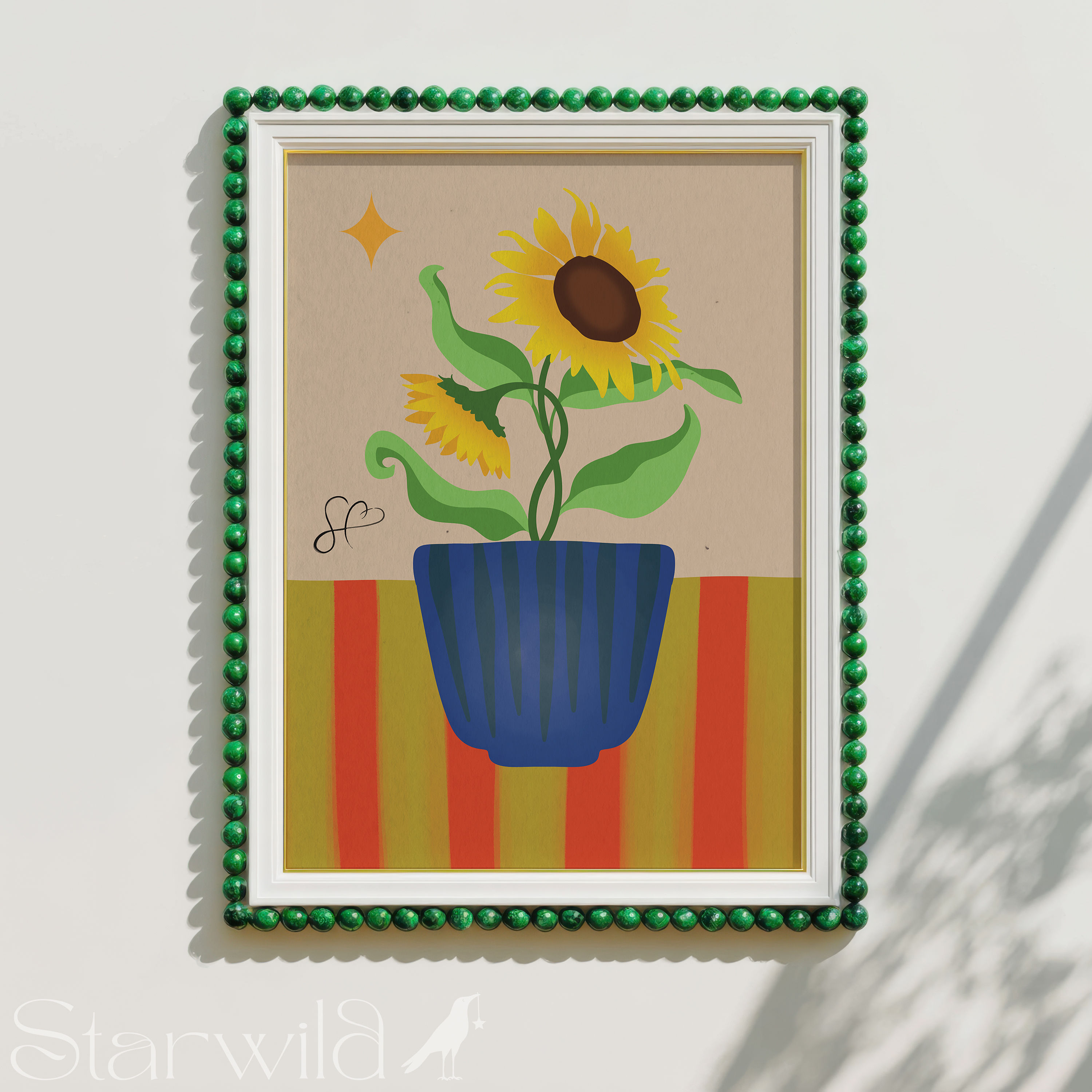 Leo Stars In Bloom Botanical Pop Art | Printable Artwork