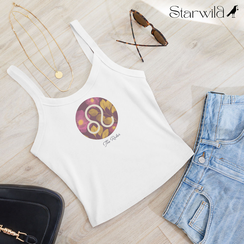 Thumbnail: Leo Astroflora Botanical Astrology Crop Tank