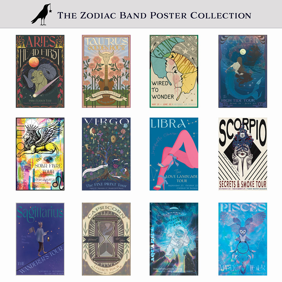 Thumbnail: Virgo Band Poster Art | Printable Artwork