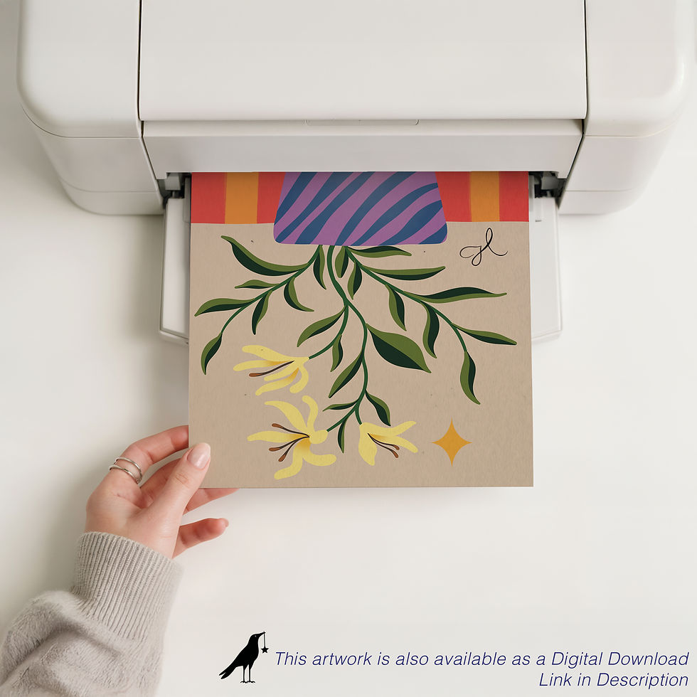 Thumbnail: Aries Stars In Bloom Botanical Pop Art Print | Semi-Gloss Poster