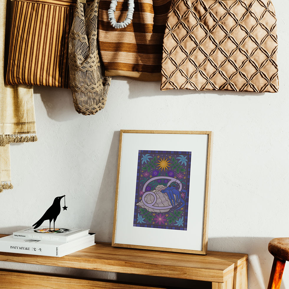 Thumbnail: Cancer Cosmic Tapestry | Printable Artwork