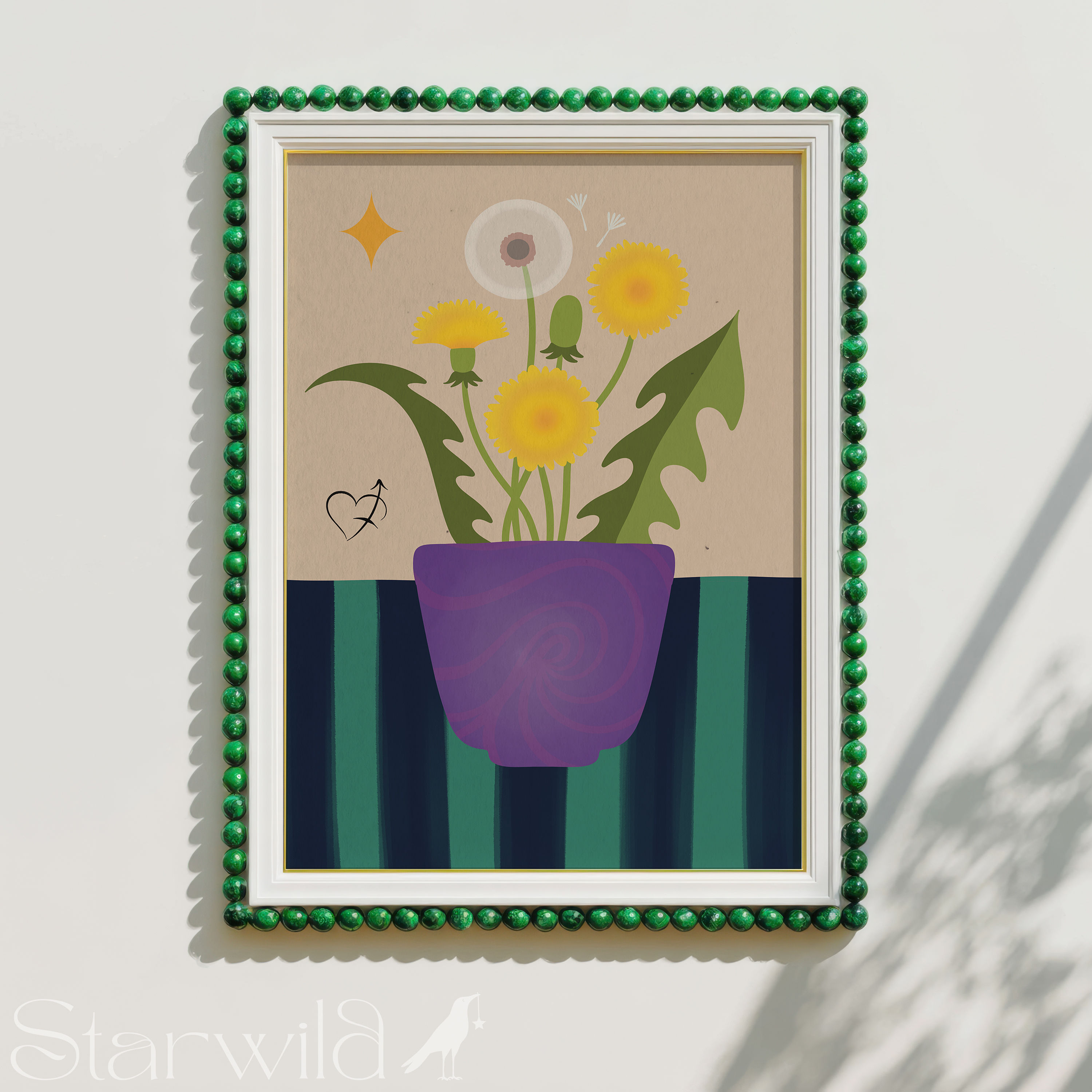 Sagittarius Stars In Bloom Botanical Pop Art | Printable Artwork