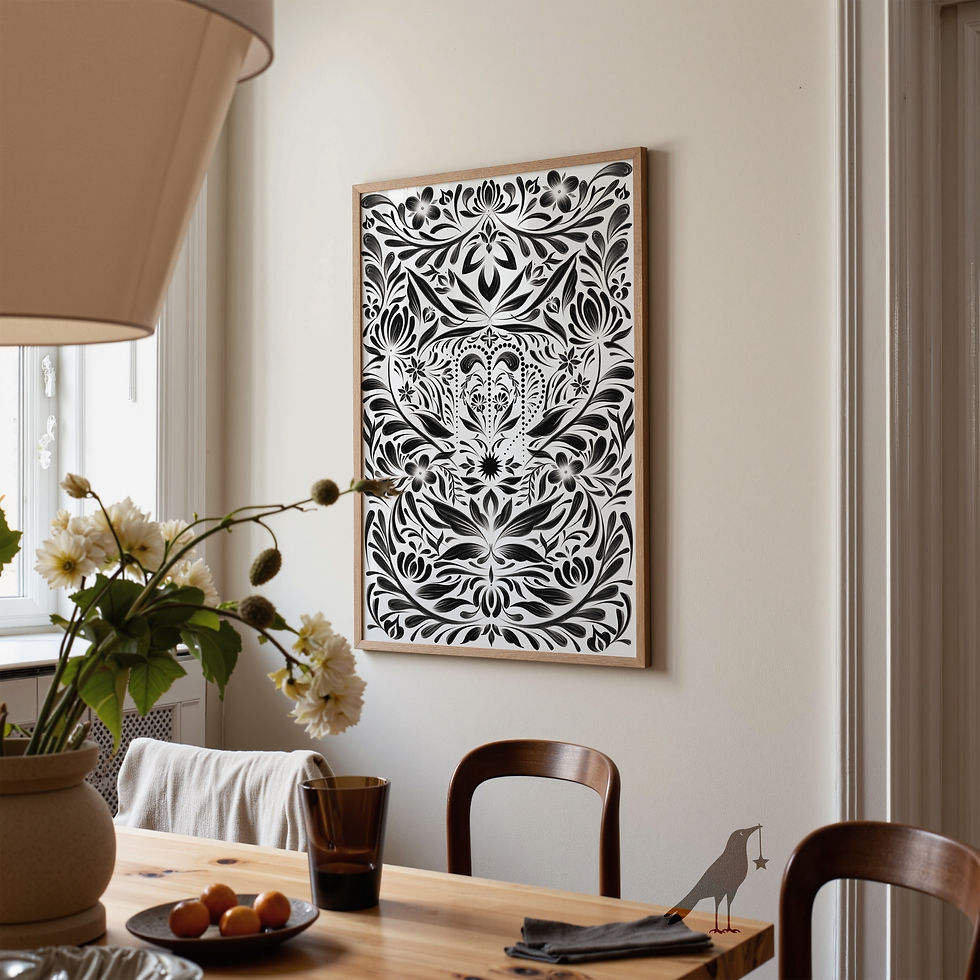 Thumbnail: Virgo Celestial Folk Art (Light Edition) | Printable Artwork