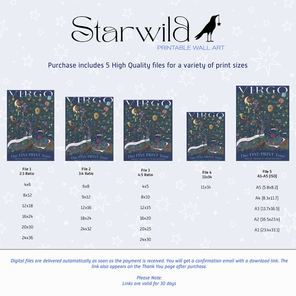 Thumbnail: Virgo Band Poster Art | Printable Artwork