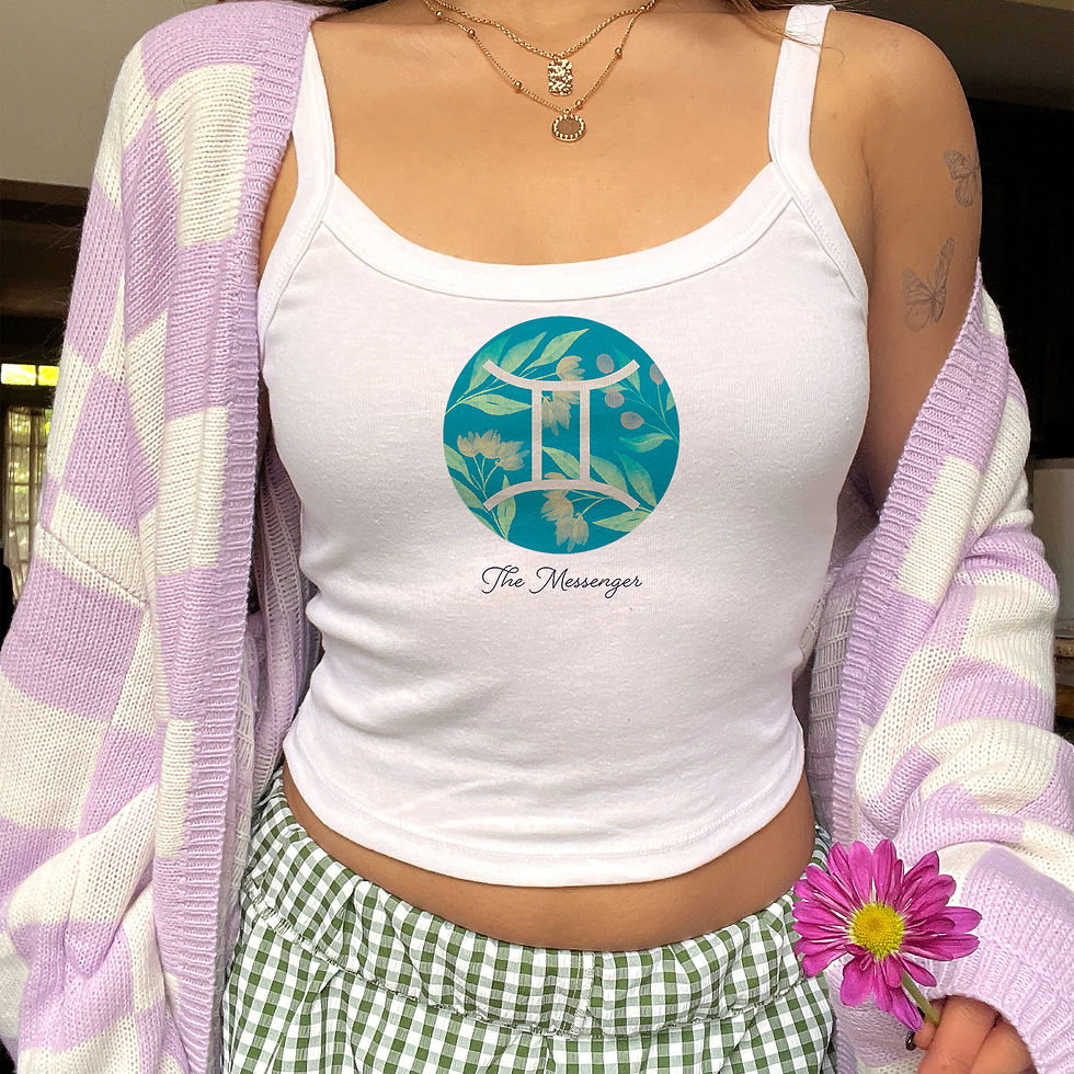 Thumbnail: Gemini Astroflora Botanical Astrology Crop Tank