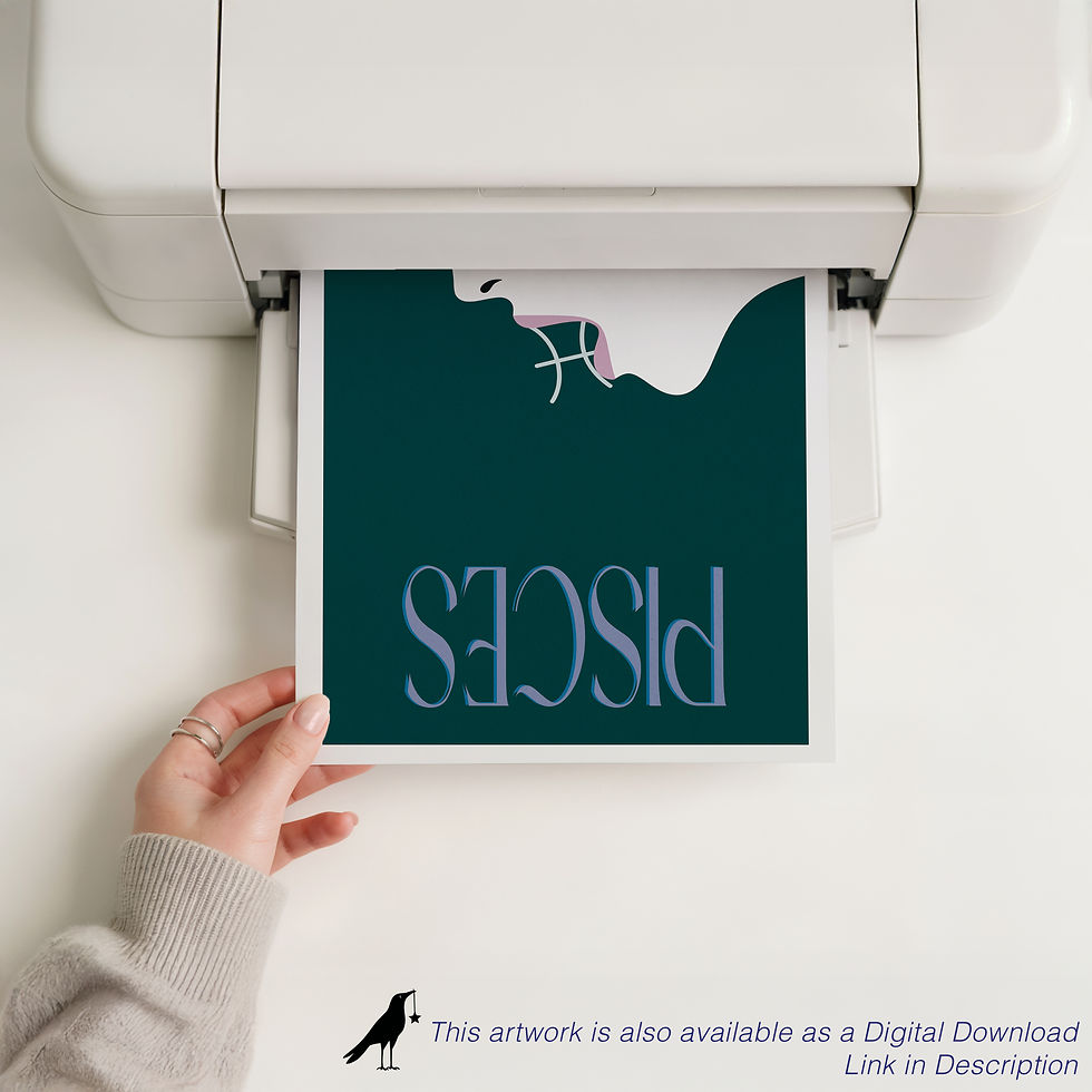 Thumbnail: Pisces Muse Contemporary Art Print | Semi-Gloss Poster