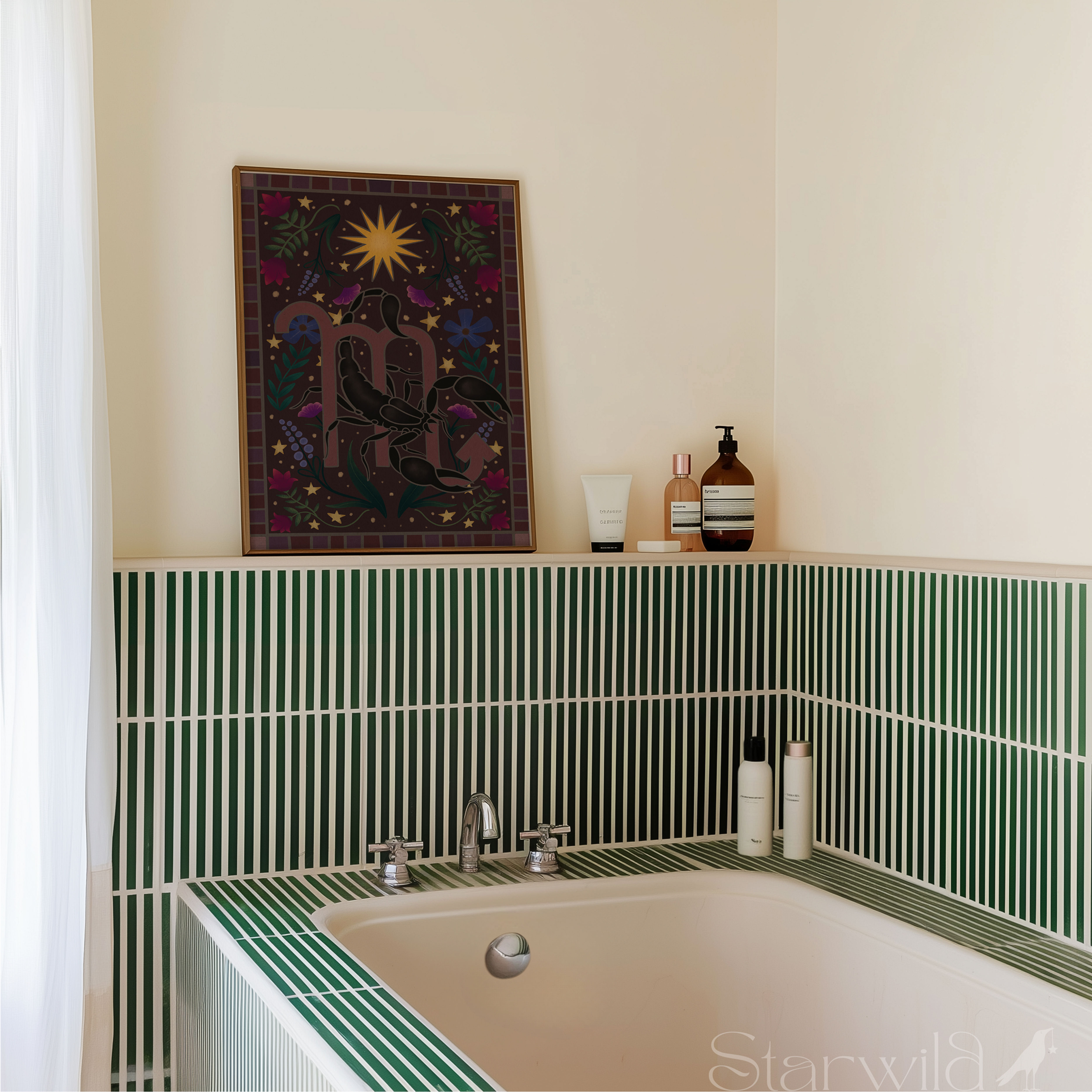 Scorpio Cosmic Tapestry | Printable Artwork