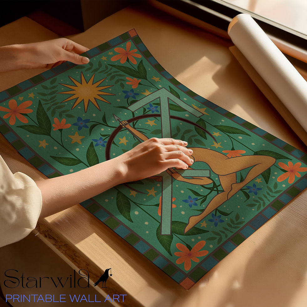 Thumbnail: Sagittarius Cosmic Tapestry | Printable Artwork