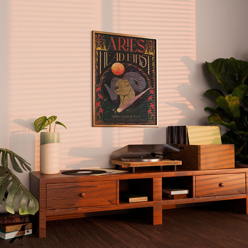 Thumbnail: Aries Band Poster Art Print | Semi-Gloss Poster