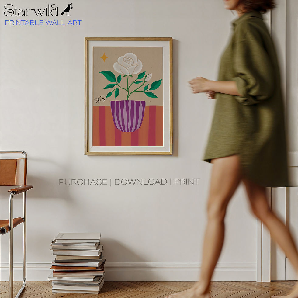 Thumbnail: Cancer Stars In Bloom Botanical Pop Art | Printable Artwork