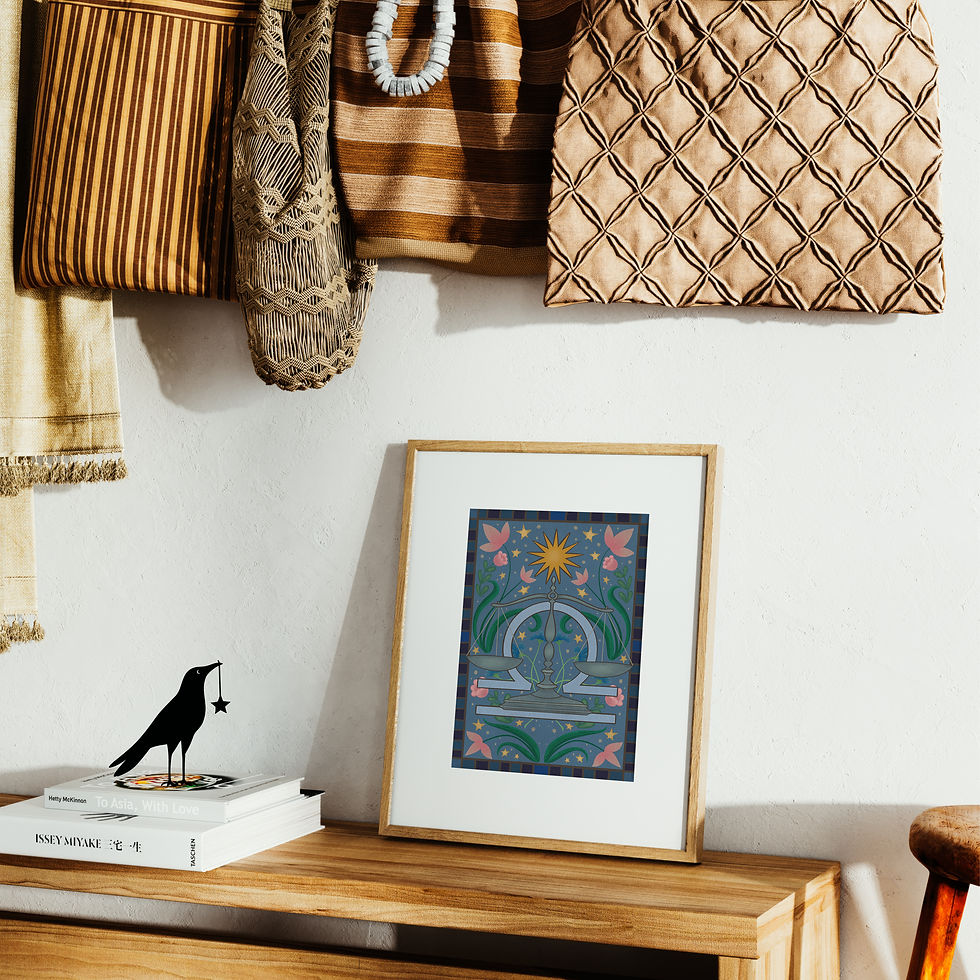 Thumbnail: Libra Cosmic Tapestry | Printable Artwork