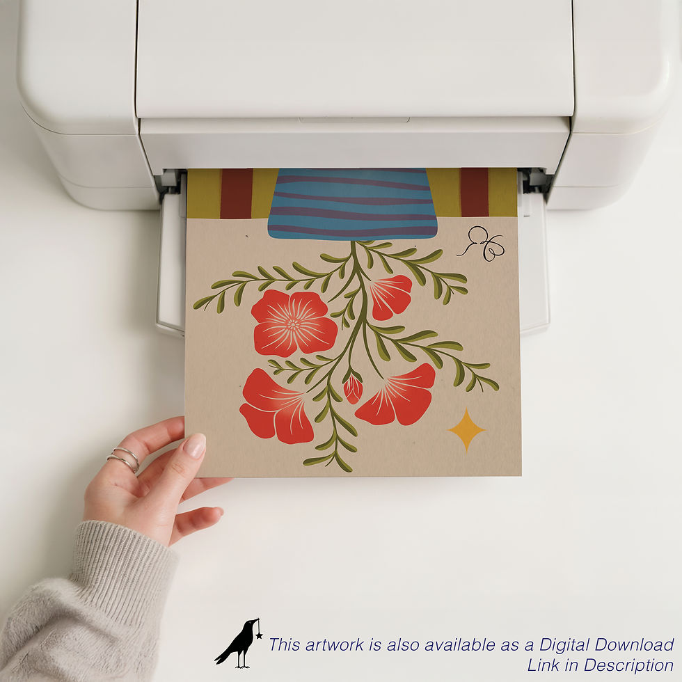 Thumbnail: Taurus Stars In Bloom Botanical Pop Art Print | Semi-Gloss Poster