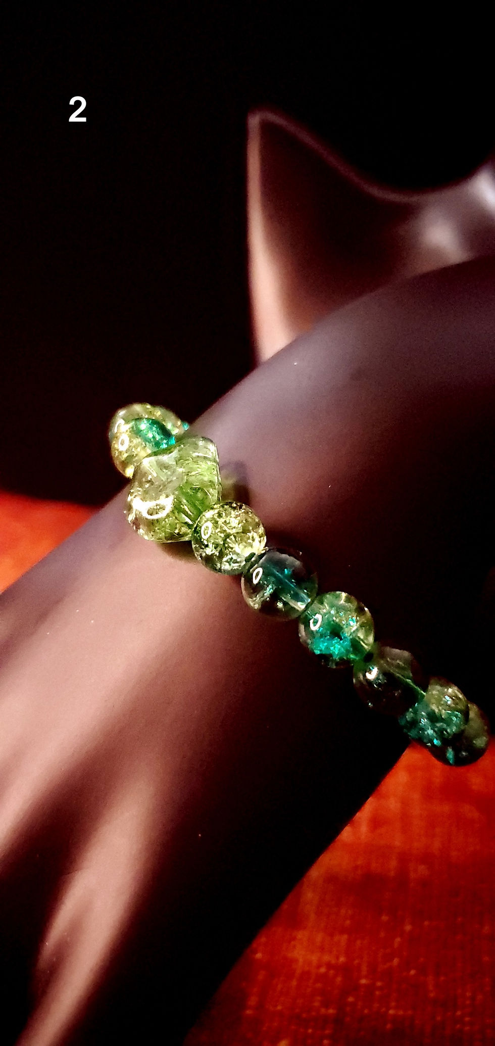 Thumbnail: Glass Bead bracelet and earring set