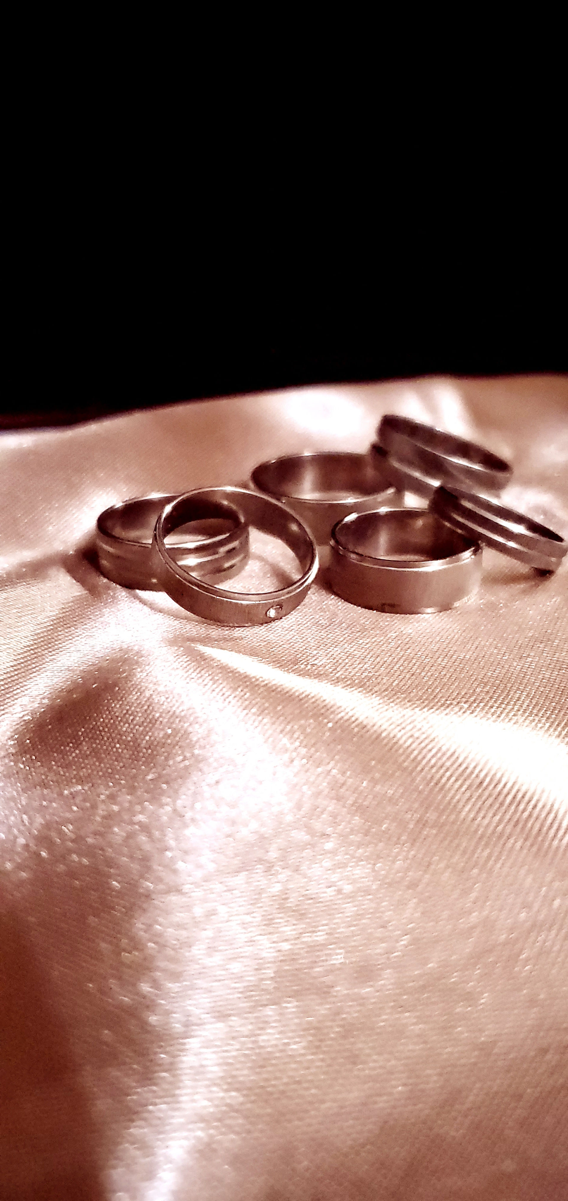 Sliver matte men ring