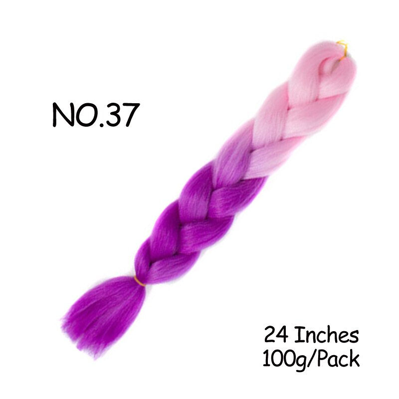 Thumbnail: Mirra's Mirror 24inch Jumbo Ombre Braiding Hair Extensions Synthetic Jumbo Braid
