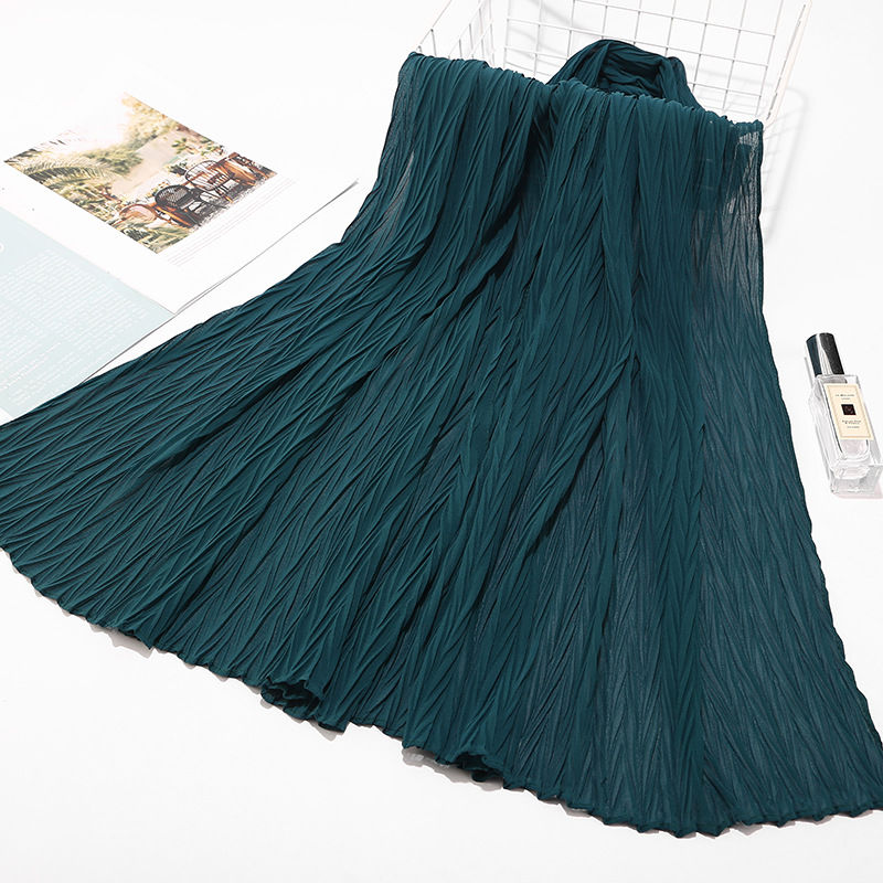 Thumbnail: Inner Hijab Under Scarf Long Dubai Pleated Chiffon Muslim