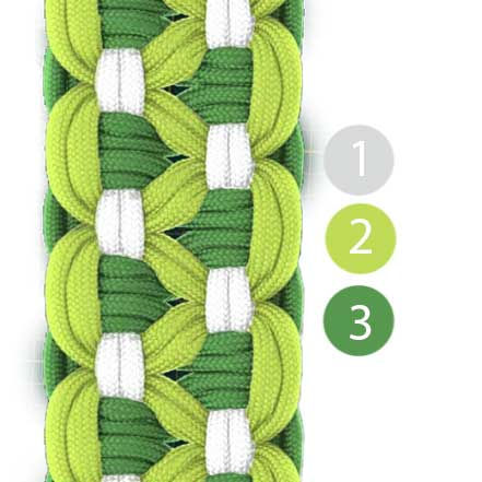 Thumbnail: Paracord Collar 40mm - Design yourself