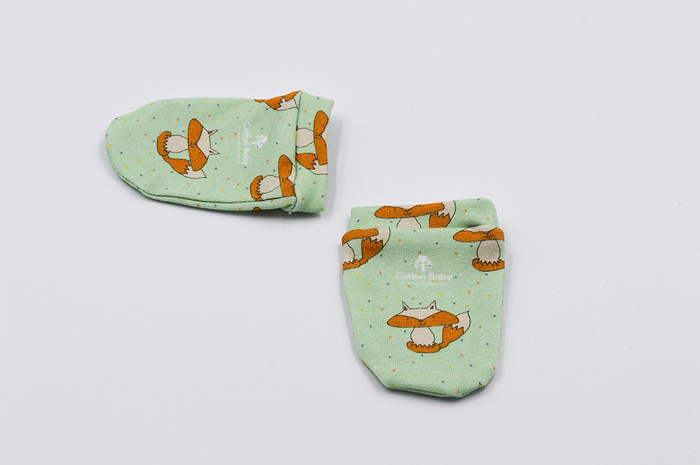 Miniatura: Manoplas de bebé / Estampado Foxy Rio Beige 