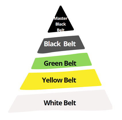 livelli certificazione lean six sigma yellow green black belt