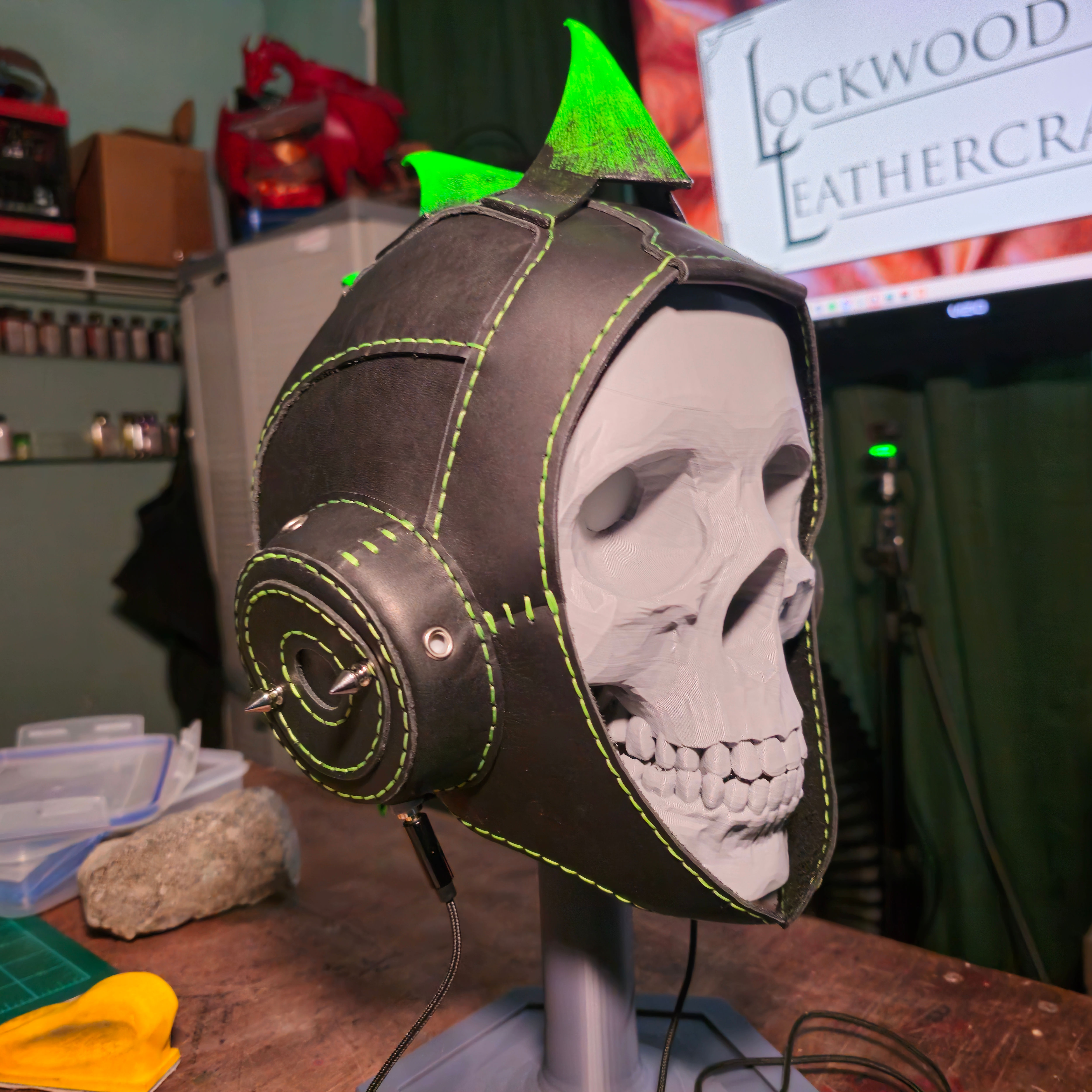 Punk aviator with built-in headphones