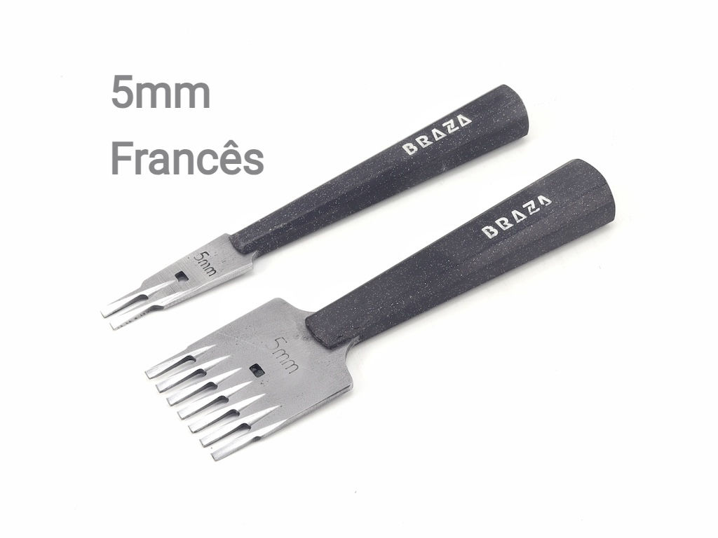 Kit 2 peças Cinzel para Couro - Furação Francesa-Granito