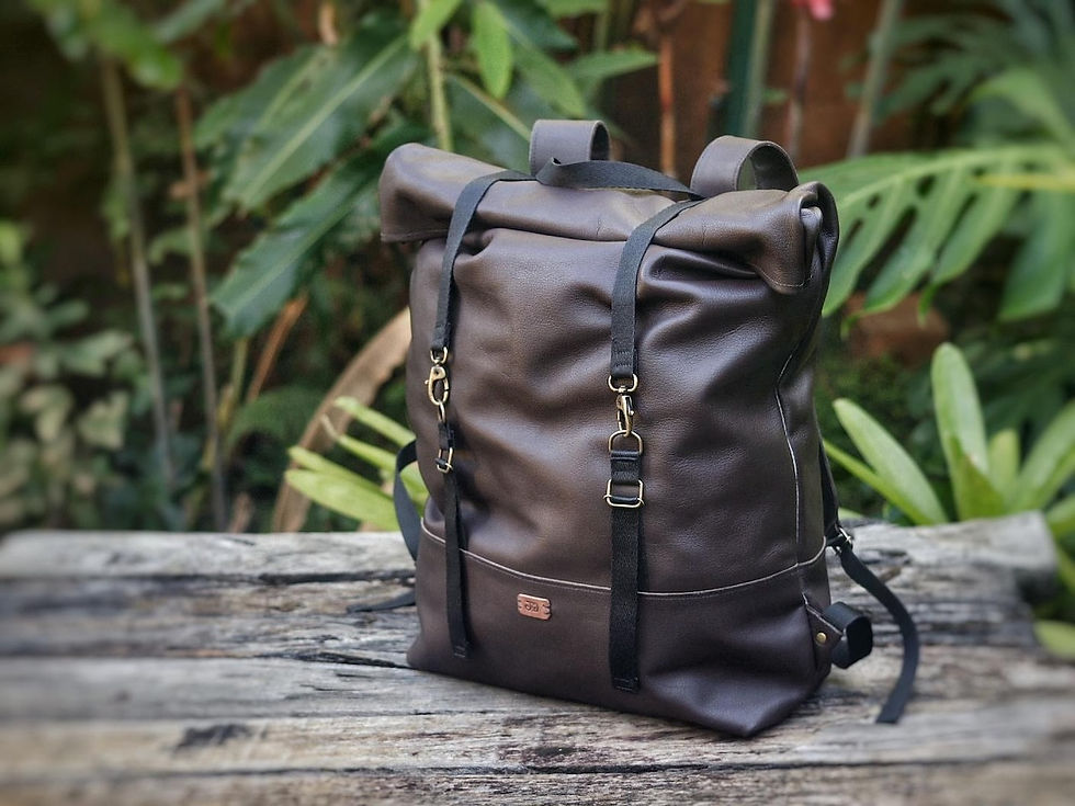 Miniatura: Mochila tipo saco em couro floater