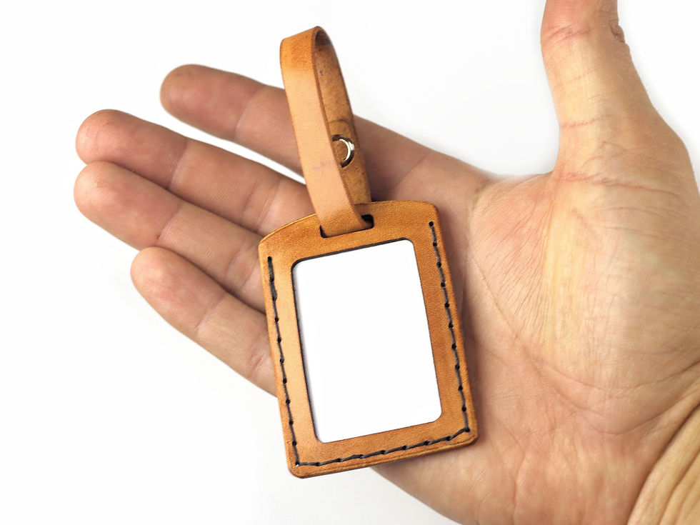 Miniatura: Tag de couro para malas, bolsas ou mochilas