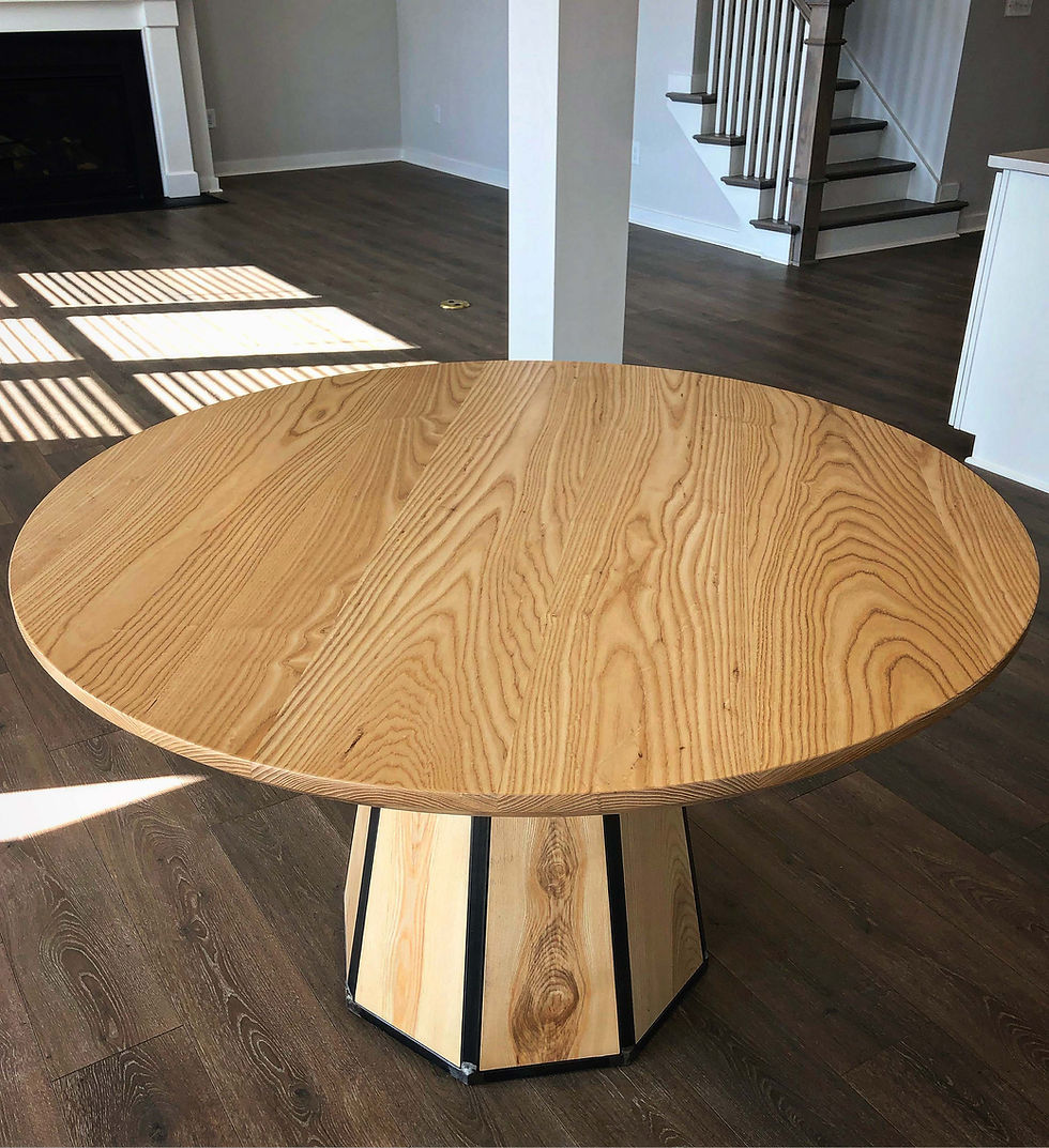 Round Ash with panel base