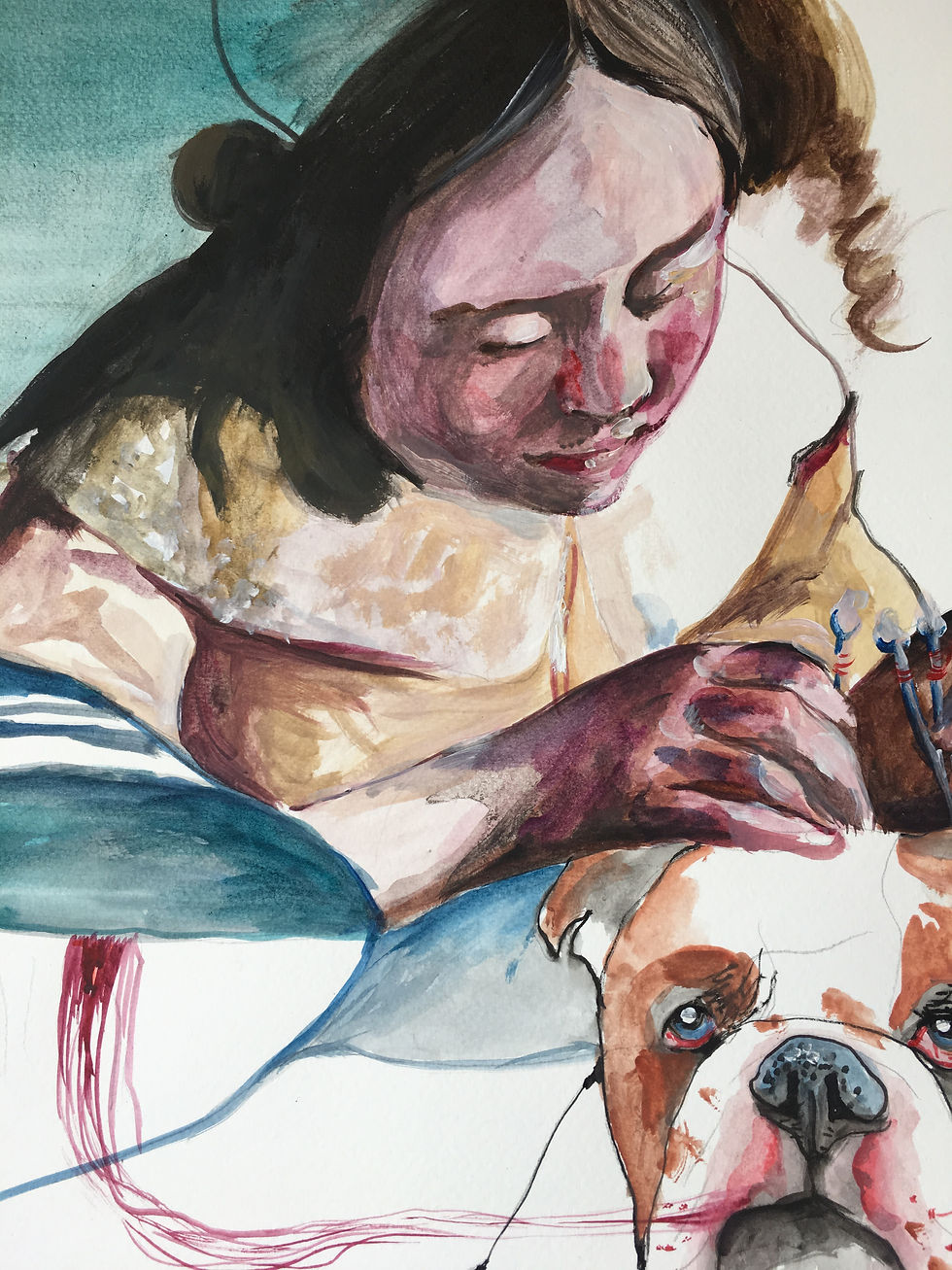 Miniature : Laced a bulldog