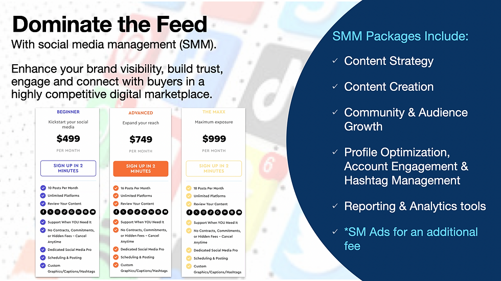 Our Social media packages