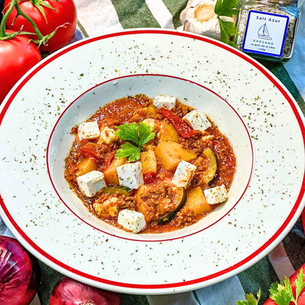 Kartoffel-Zucchini-Hackfleisch Pfanne – schnelles One-Pan Rezept mit Oregano Salz