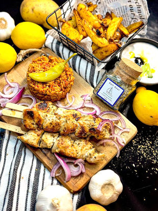 Hähnchen Souvlaki mit Oregano Salz – einfaches mediterranes Rezept