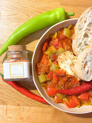 Baskische Piperade mit Piment Basque Salz
