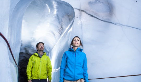 Kaunertaler Gletscherspalte Eisspalte Eishöhle Kaunertal