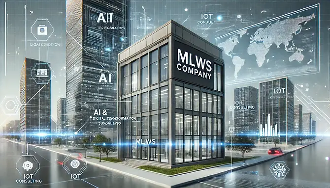 DALLĀ·E 2025-01-12 21.53.45 - A modern and sleek corporate office building with the logo 'M