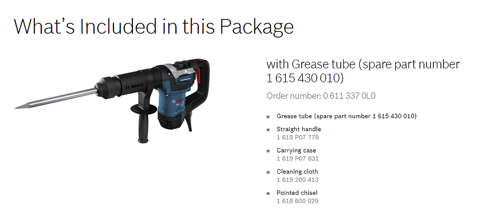 Thumbnail: BOSCH 1100w Demolition Hammer/ Breaker with Hex-GSH 500