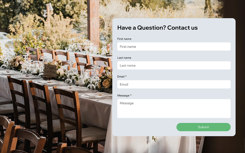 Thumbnail: Wix Event Rental Site