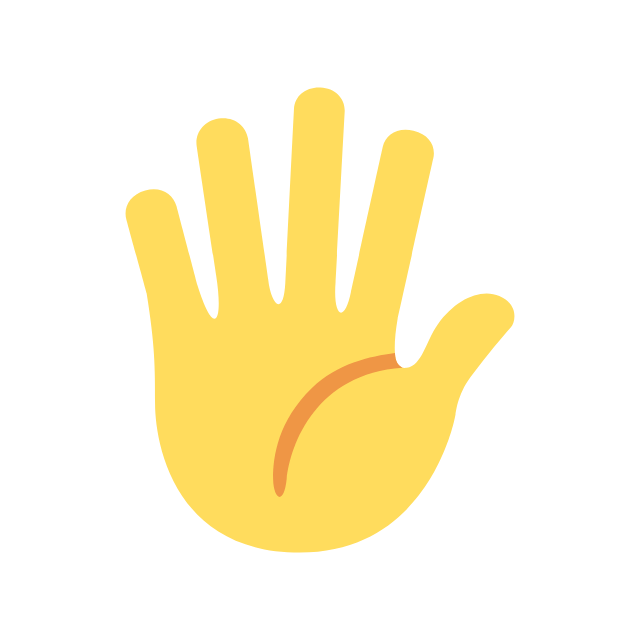 emoji hand wave