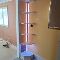 backlit corner shelf 
