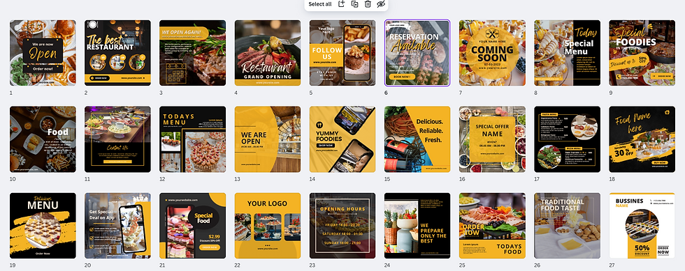 Thumbnail: Restaurant Social Media Posts - Fully Customizable (Instagram)