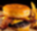 Glazed donut cheeseburger with bacon and fries on a wooden board, warm golden-brown close-up with a rich, indulgent look