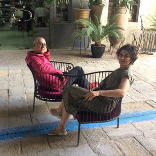 Dariush Zandi with wife and frequent collaborator, Shaqayeq Arabi
