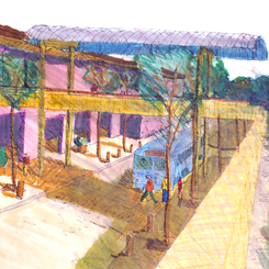 Sketch of downtown Beckett