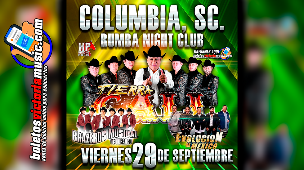 RUMBA NIGHT CLUB , COLUMBIA, SC. VIERNES 29 DE SEPTIEMBRE 